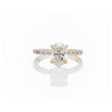 14kt Yellow Gold Oval Diamond Engagement Ring
