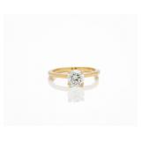 14kt Yellow Gold Round Solitiare Engagement Ring