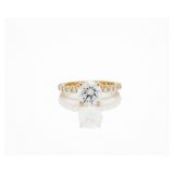 14kt Yellow Gold Round Diamond Engagement Ring