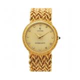 Concord Nine 18kt Gold Factory Diamond Dial Watch