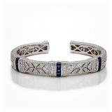18kt White Gold Judith Ripka Cuff Bracelet
