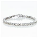 White Gold 3 ctw Natural Diamond Tennis Bracelet