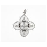 18kt White Gold Natural Diamond Pendant