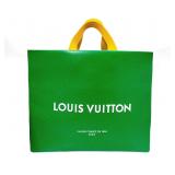 Louis Vuitton Green Leather Shopper Tote MM