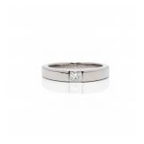 Cartier 18k Tank Solitaire Princess Diamond Ring