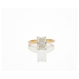14kt Yellow Gold Radiant Diamond Engagement Ring