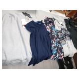 5 New med men's shirts, hoodie sweatshirt vest.