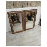 Pair of beautiful mirrors 17.5 x 29.5 inches.