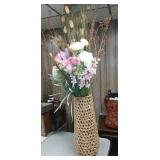 Tall dried flower arrangement, 65' tall in
