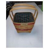 Longaberger basket 1995 christmas 8.75 x 7 tall