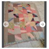 Vintage quilt, 66 x 86, some stains