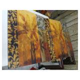 2 pictures on canvas 22 x 28.