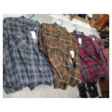 4 new mens sz small flannel shirts