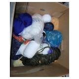 Box of yarn and craft items