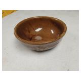 Brown pottery bowl 9.5 inches Made in USA