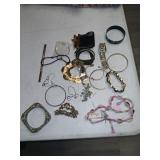 Bag costume jewelry bracelets necklaces