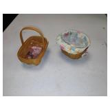 2 Longaberger small Baskets 1999 &2000