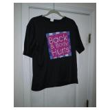 Back and body hurts black T-shirt XX large.