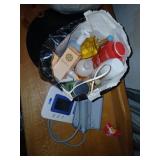 Bag blood pressure cuff and misc lotion.