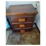 Wood solid nightstand 20 inches by 23 tall.
