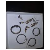 Sterling silver, 2 rings earrings  15 gra.s