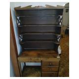 Desk and hutch solid wood, 40' wide, 73' tall.