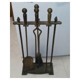 Cahill, arts and crafts, antique fireplace tool