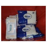 Bin of adult washcloths.