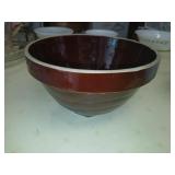 Vintage Brown pottery bowl 9.5 inches.