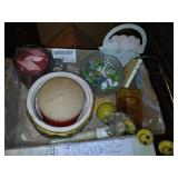 Box candles, Amber dish and more.
