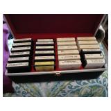 Case full of a track tapes vintage