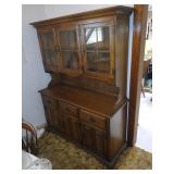 Solid wood China cabinet 54 wide 72.5 tall.