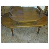 SoliD wood 2 tier coffee table 17.5 x 36 wide.