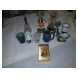 Lot of souvenirs, 10 pieces, bells shot glasses