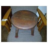 Wood vintage stool.