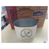 Farmers market small metal decorator pale 9