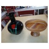 mid-century onyx marble bowl & vase china