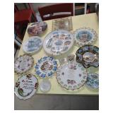 Lot of souvenir plates from all over.