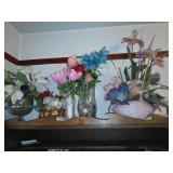 8 pc faux flower arrangements