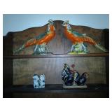 4 pcs birds dog rooster salt and pepper shakers.