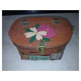 Vintage, sewing, basket and contents.