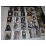 30 vintage RPPC postcards, many unused