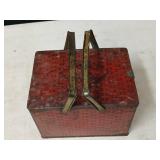 Tiger chewing tobacco lunch, pail basket with