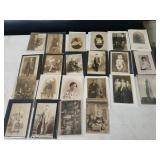 22 vintage RPPC postcards, many unused