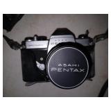Pentax Asahi camera lens and case