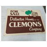 Vtg Heavy metal distinctive homes sign 24 x 18.