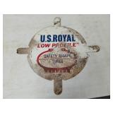US royal tire display tin sign
