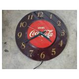 Vintage Coca-Cola clock, 18 inches works.