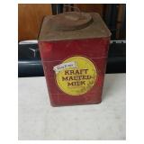 Vtg kraft malted milk cheese company tin