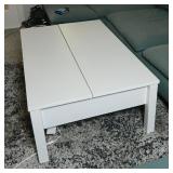White Coffee Table Great Storage & Place to Eat!